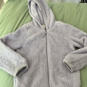 1989 place girls fleece zip up with hood, purple size 7/8